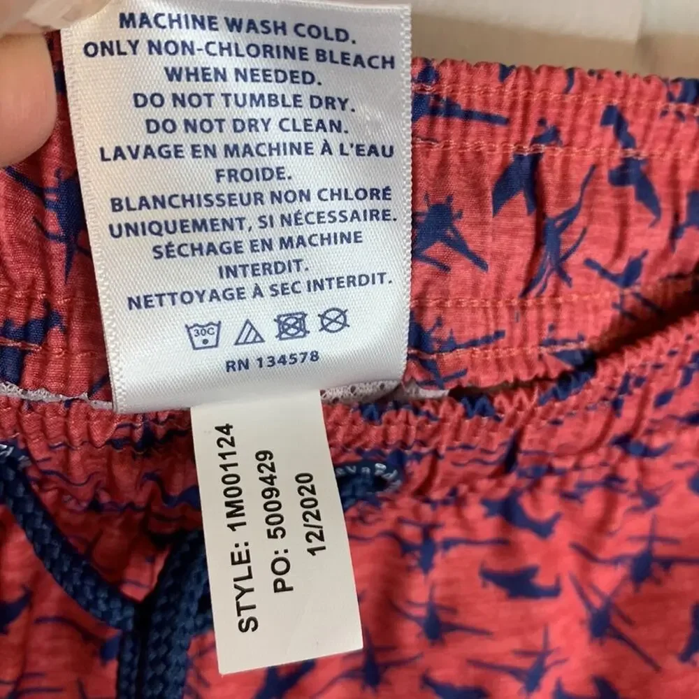 Vineyard Vines 7 Inch Airplane Printed Chappy Swim Trunks Shorts M-116 Sz XS